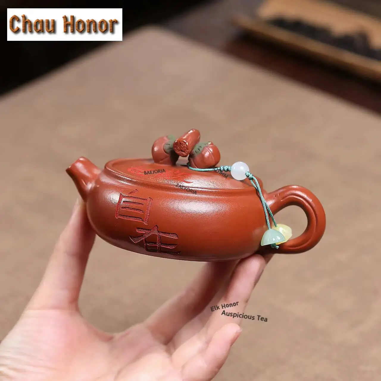 ZAEYORIA 100ml Classic Yixing Purple Clay Teapots Handmade Persimmon Pot Raw Ore Dahongpao Mud Kettle Chinese Zisha Tea Set Gift