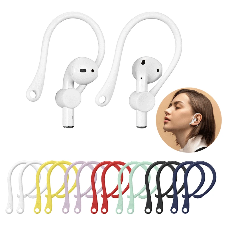 Gancho deportivo de silicona para la oreja para Apple AirPods Pro, auriculares Bluetooth, cable antipérdida, gancho para la oreja de silicona para Airpod 1 2 3