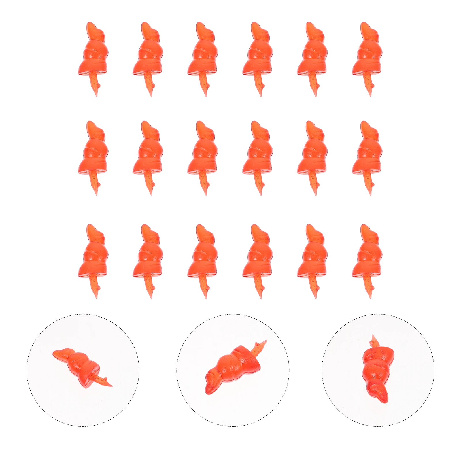 50 pezzi di pupazzo di neve naso accessori fai da te in plastica cartone animato naso finto ornamento forniture artigianali di Natale per la decorazione del pupazzo di neve