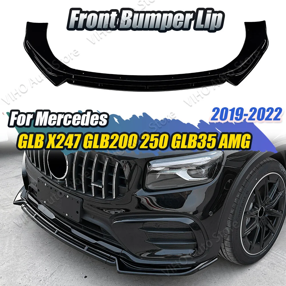 Stoßstange Lip Splitter Für Mercedes Benz GLB Klasse X247 Front Lower Diffusor Spoiler Körper Kits X247 GLB 250 200 GLB 35 AMG 2024 2025