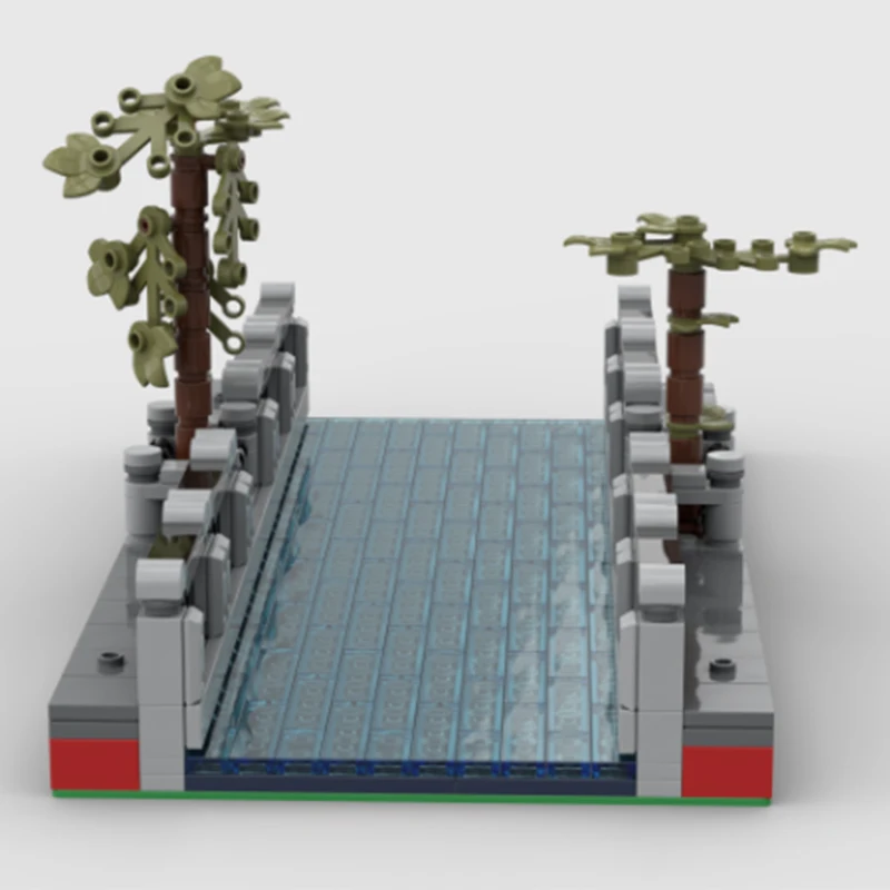 

384PCS MOC Miles Canals Straight Line Waterway Scene DIY Model Building Blocks Birthday Toys Gift