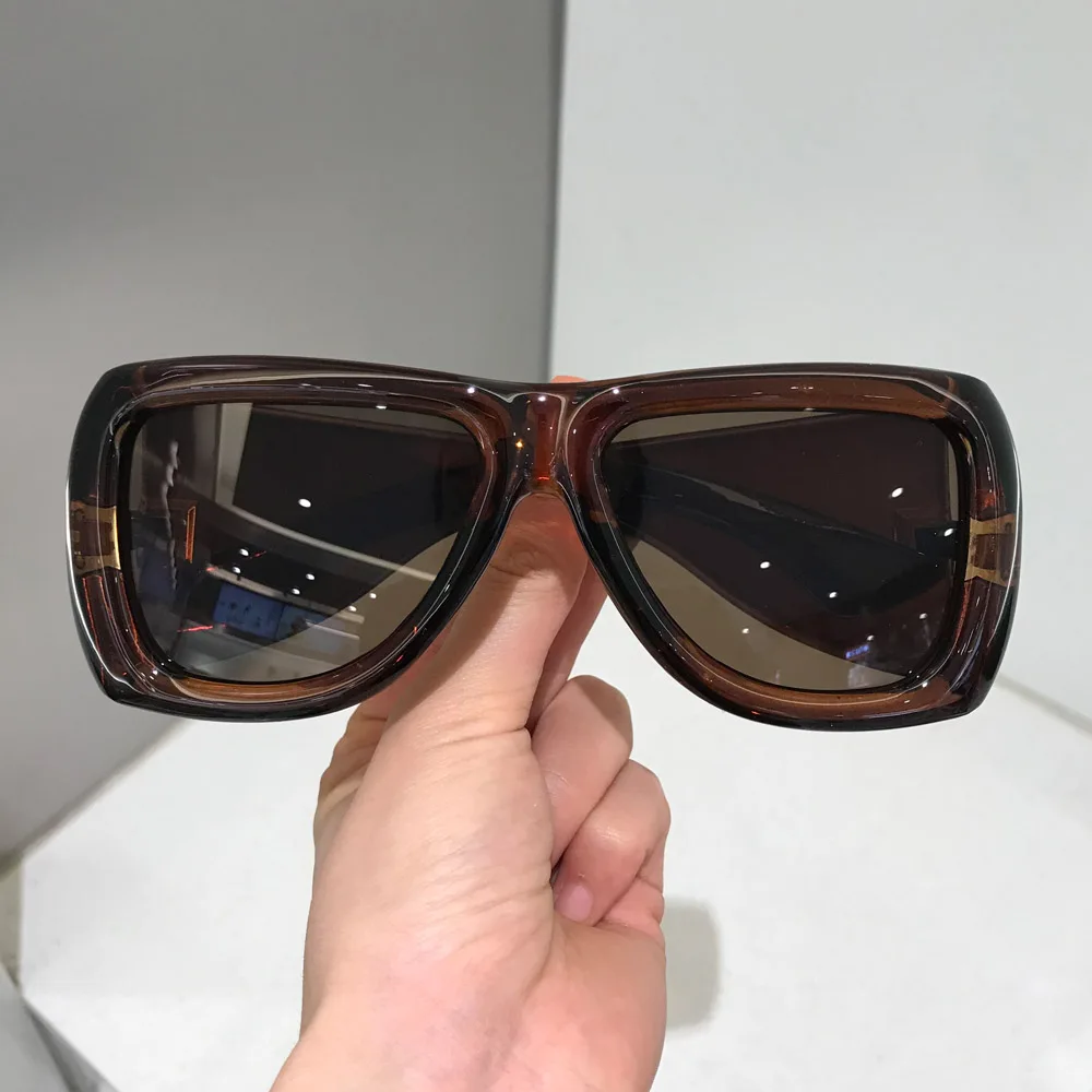 2026 Neue Mode Übergroße Quadratische Y2K Sonnenbrille für Damen Luxusmarke Schwarze Punk-Sonnenbrille für Herren Coole Hip-Hop-Sonnenbrille für Draußen – Detail 7