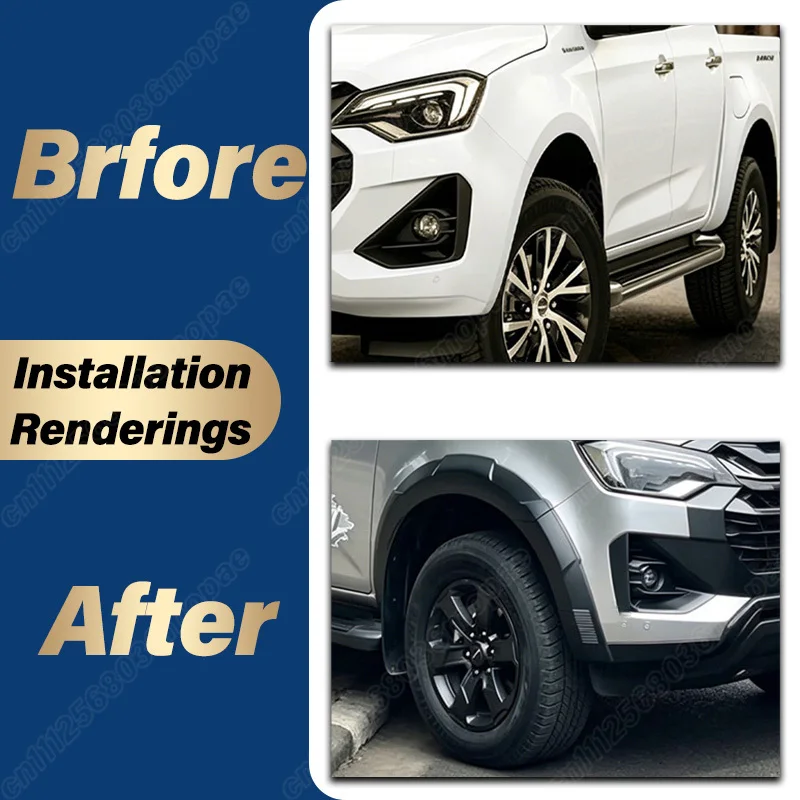 For ISUZU D-MAX 2024 2025 2026 Automobile Widening Wheel Arches and Mudguards Double Cabin 4X4 Body Modification Kit