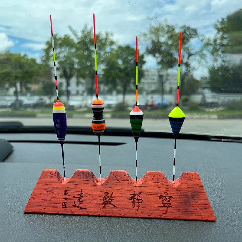 Car ornament fishing painted  floating wood base jewelry creative personality interesting desk ornament accessories interior