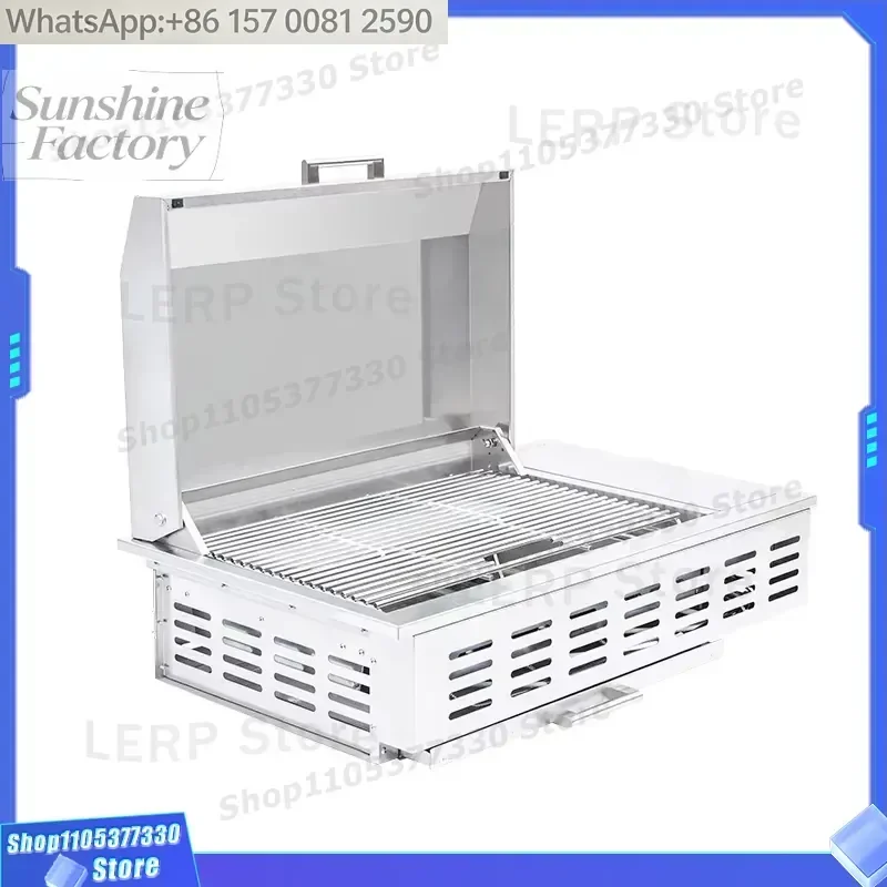 High-End Stainless Steel 4 Burner Built-In BBQ Grill Barbecue