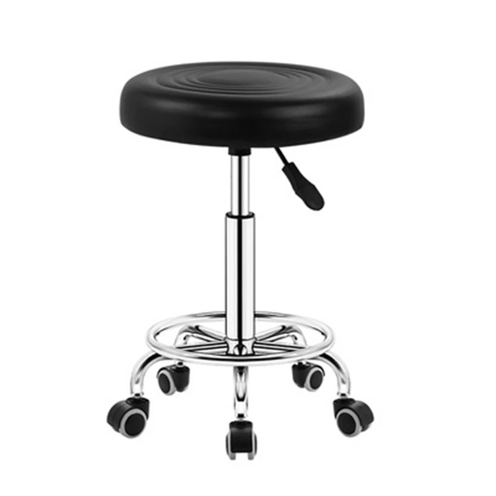 1 Pcs Bar stool  chair Barber shop stool Fashionable adjustable stool Roller skating rotating stool Laboratory Beauty Salon