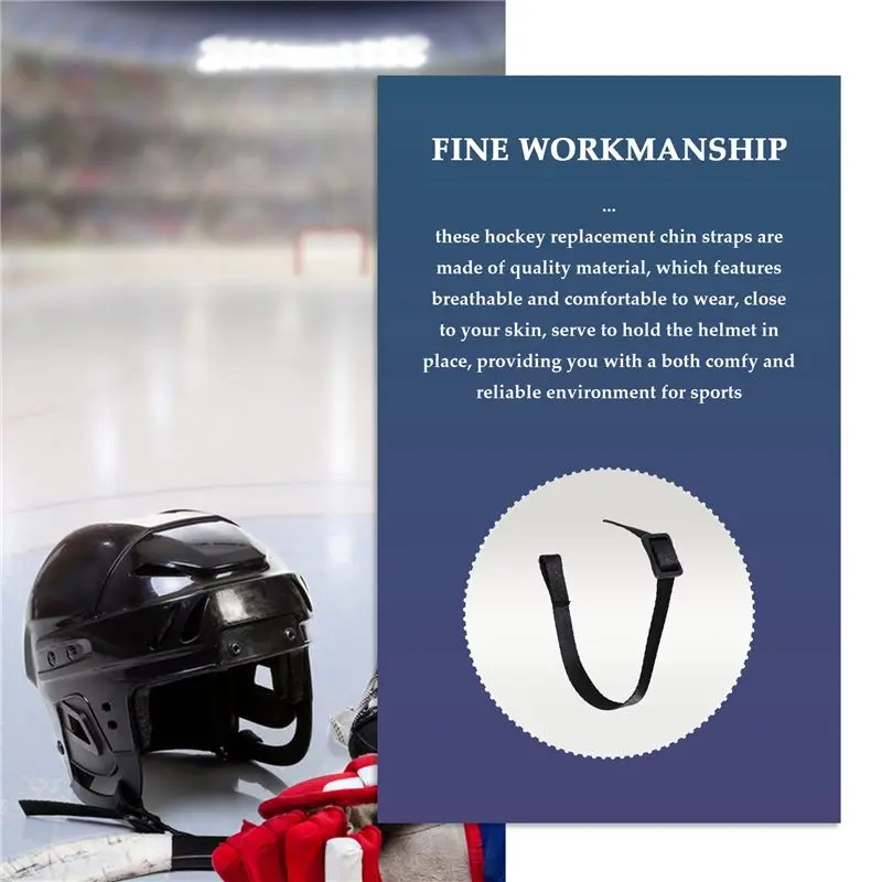 【Supernew】Hockey Helmet Chin Strap Single Snap Ice Hockey Helmet Chin Strap Detachable Chin Strap Hockey Helmet Accessory