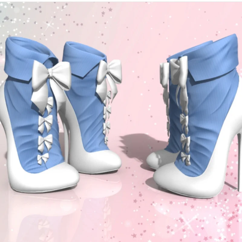 Lila Bogen Knoten Patchwork Stiefel Thin High Heel Spitz Mode Sexy Cool 2024 Sommer Große Größe Frau Schuhe Zapatillas mujer
