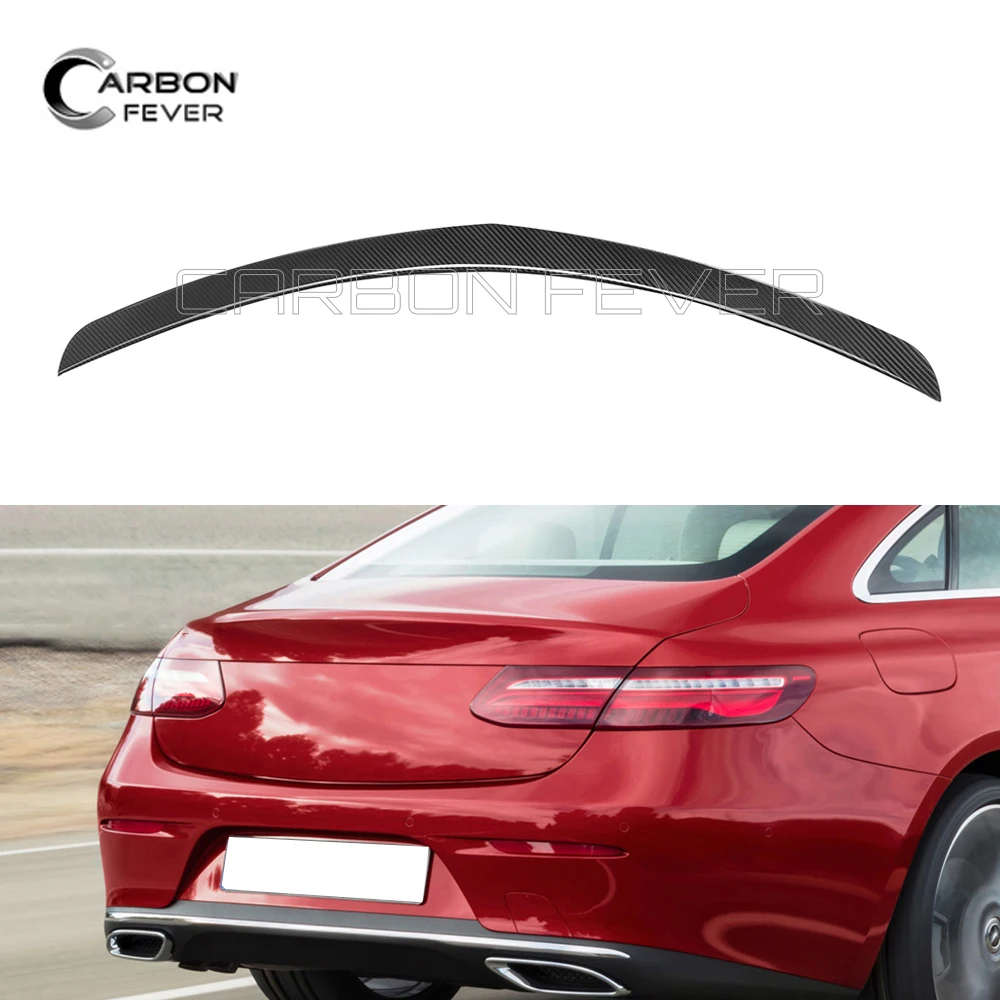 

Для Mercedes E Class W207 Coupe OEM Style 2010-2016 настоящий сухой автомобильный задний спойлер из углеродного волокна, крыло, 2-дверный седан, спойлер багажника