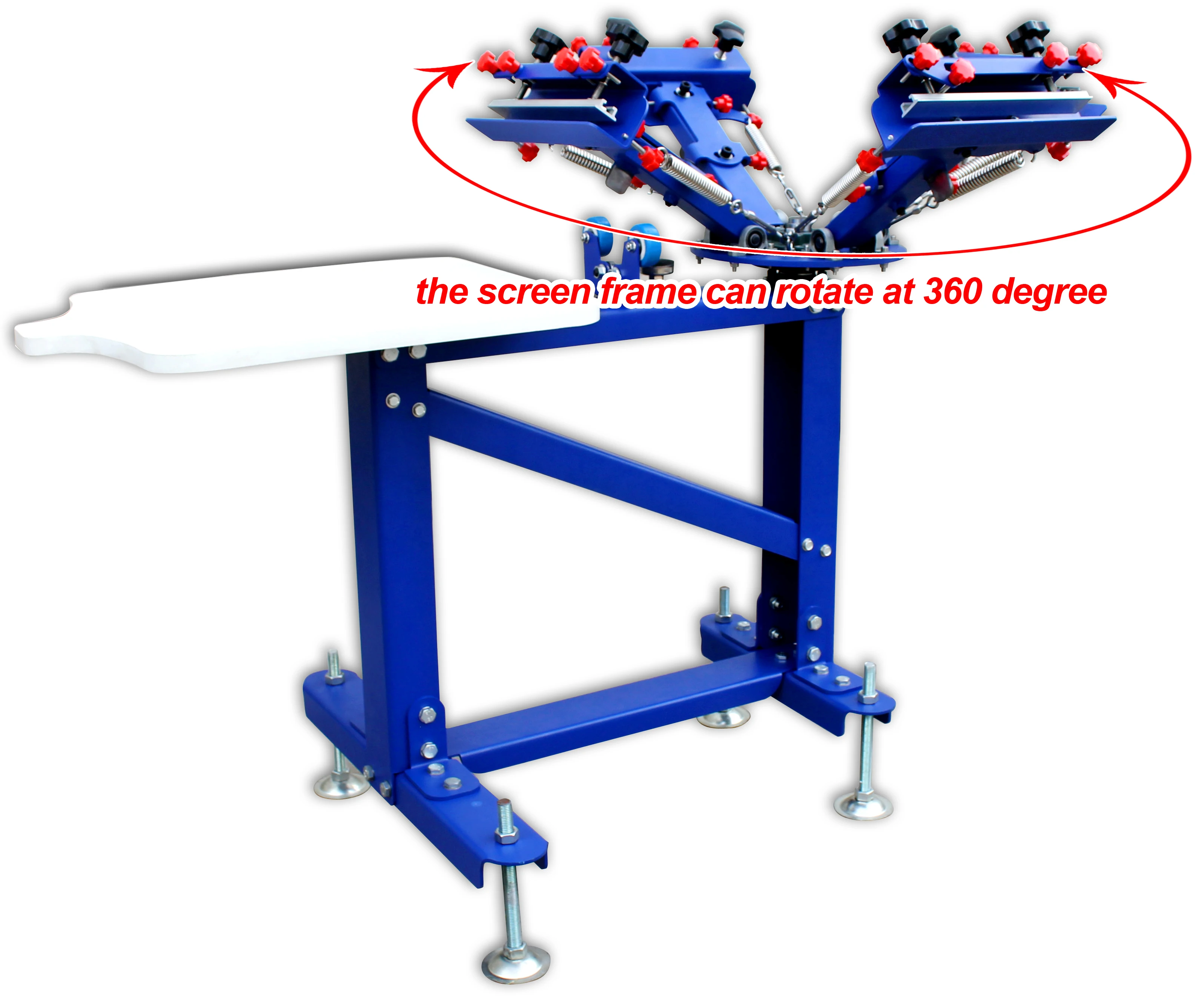 E-type Multi-color CYE411L Floor Type Micro-adjust Four Color One Station Single Wheel Overprinting Screen Printing Machine