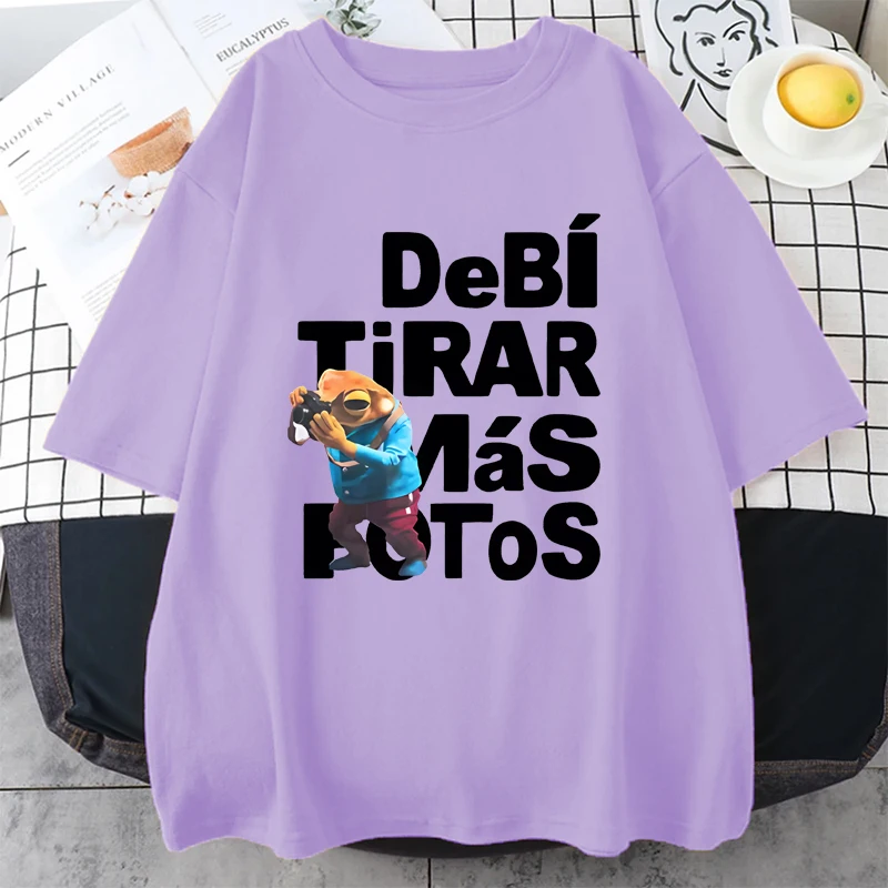 Music DTMF Bad-Bunnys T-Shirt for Men Women Bad Bunny DeBi TiRAR MaS FOToS Amazing Pure Clothes Cotton Short Sleeve T Shirt