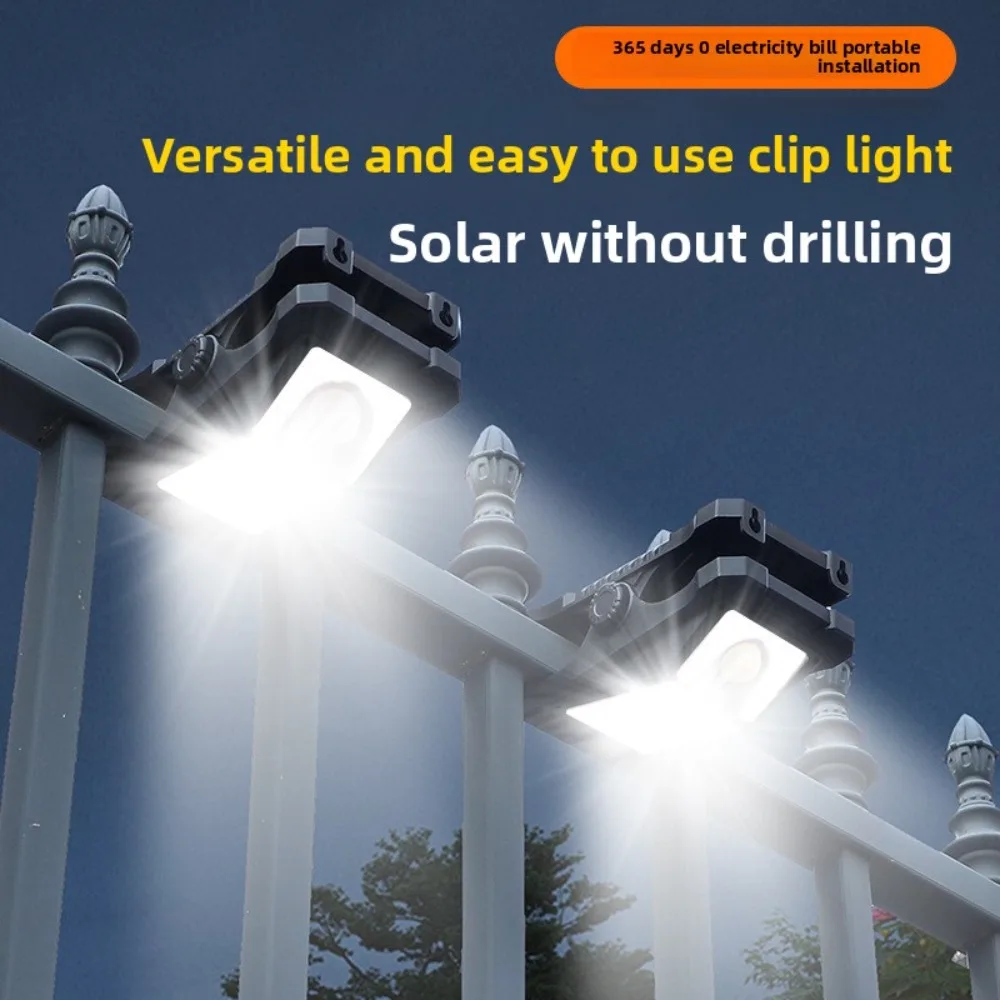 Luz de pared con sensor de movimiento solar más vendida: impermeable, uso interior y exterior, luz para valla, luz de jardín, luz con clip con sensor de movimiento