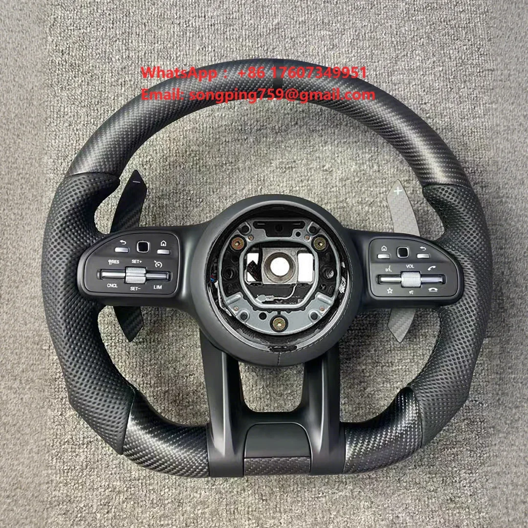 Customization Matte Carbon Fiber Steering Wheel for Mercedes Benz W205 C63 808 E43 C300 C200 GLC SLK A45 Auto Car Accessories