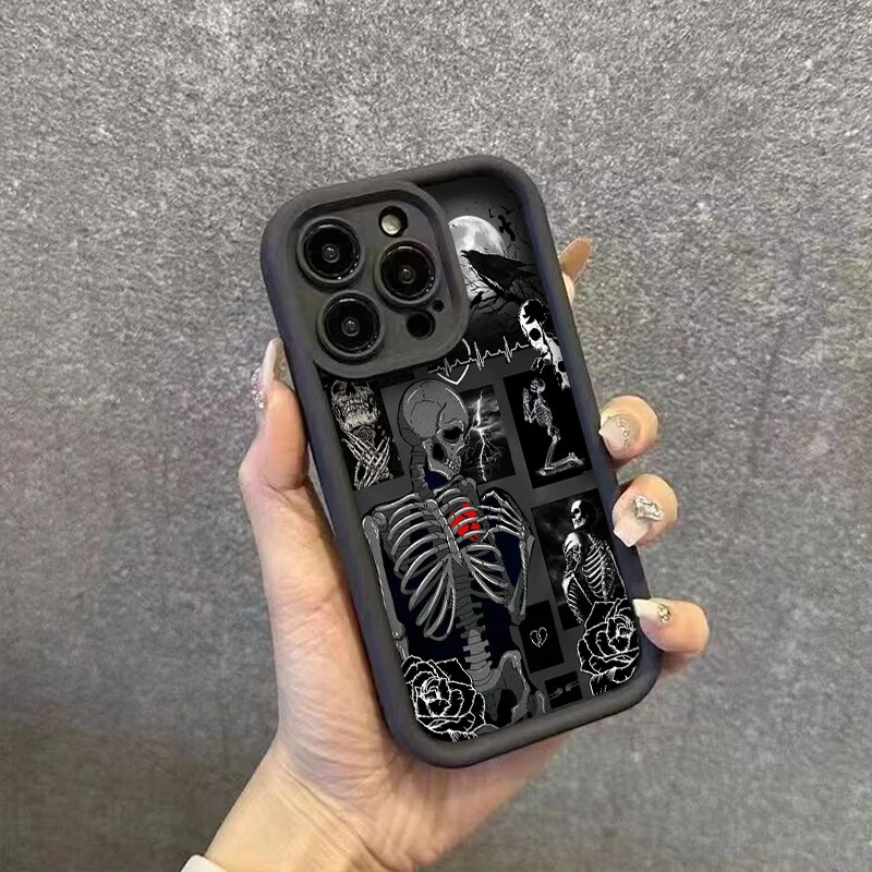 Creative Skull Print Phone Case For Honor X9C X9A X8C X8B X8A X8 X7A X6B Magic 6 5 400 Lite 300 200 Shockproof Soft Bumper Cover