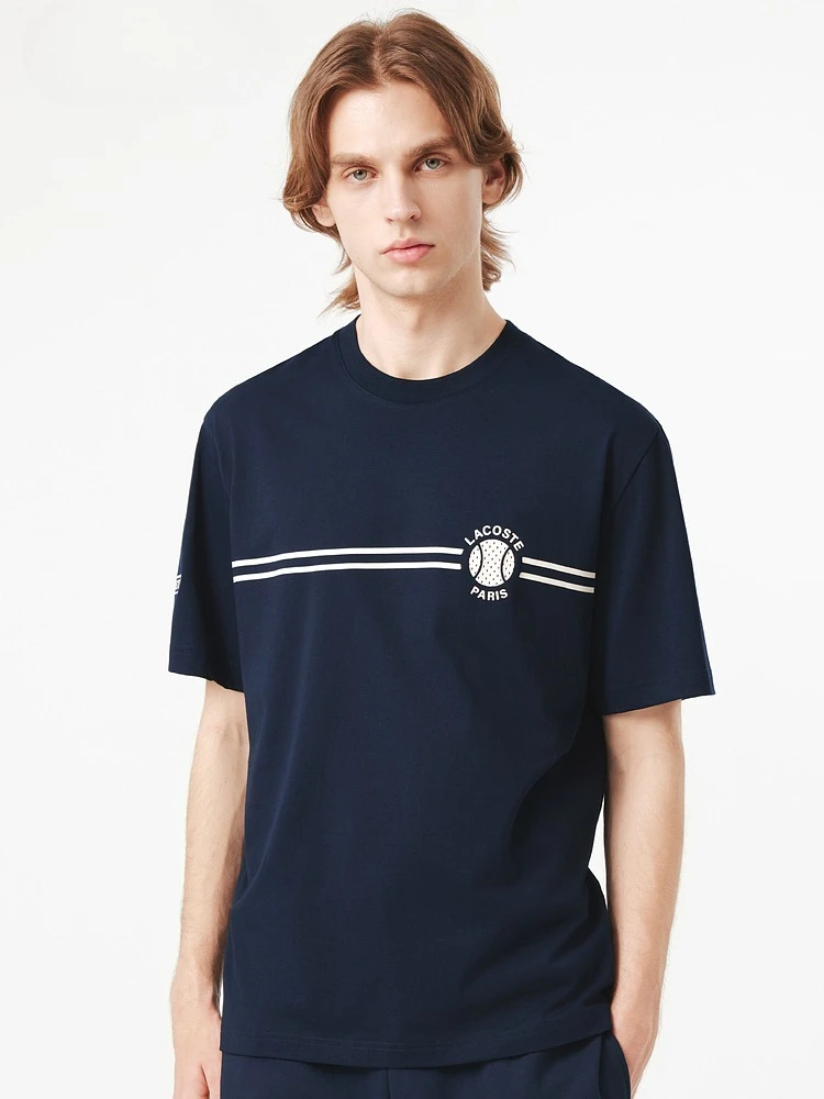 

Summer High-quality Pure Cotton New Tribute Tennis Sports Print Fashion Sports Short-sleeved T-shirt
