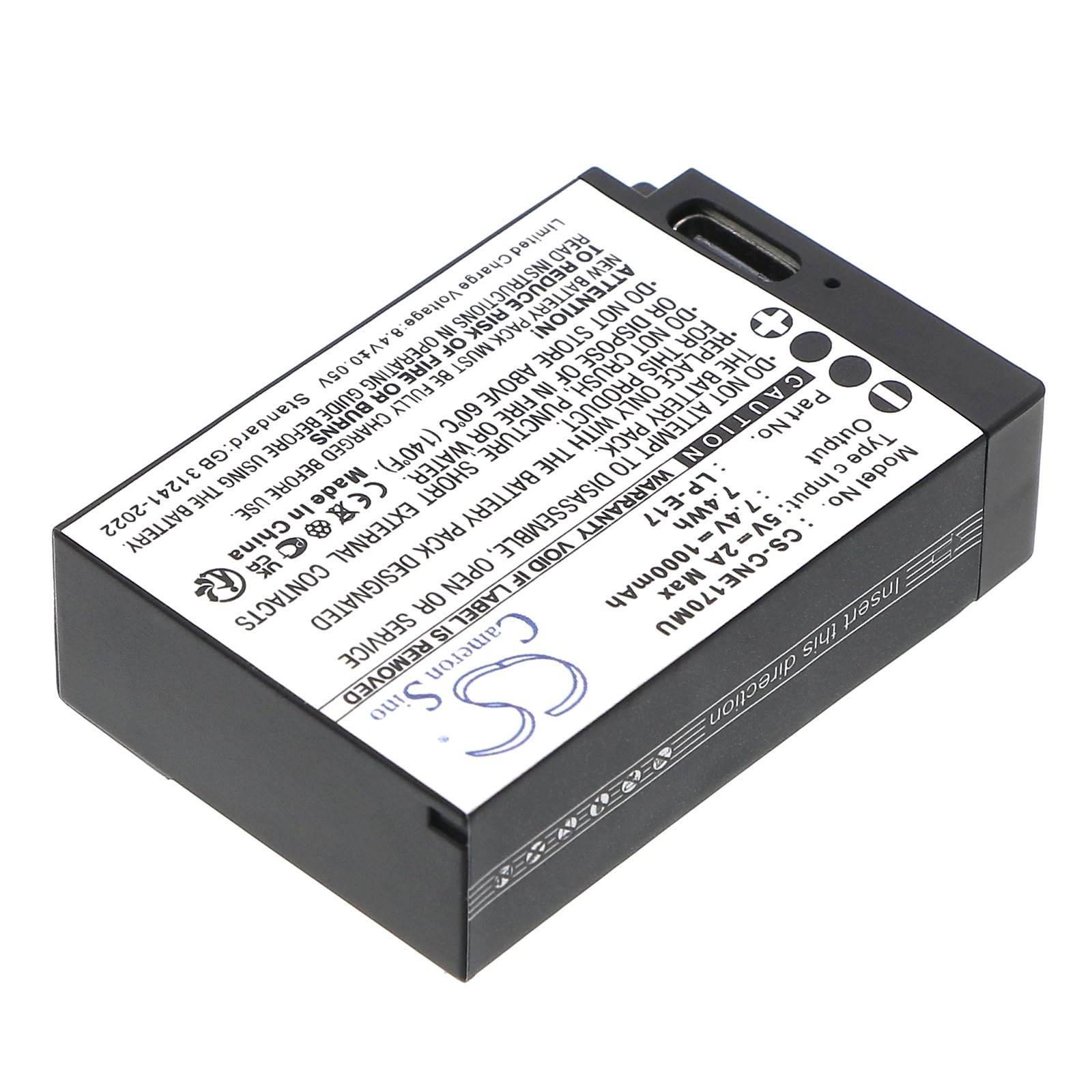 Cameron Sino 7.4V 1000mAh Replacement Camera Battery LP-E17 for Canon EOS 77D 200D 250D 750D 760D 770D 800D 850D Kiss X8i M3 M5