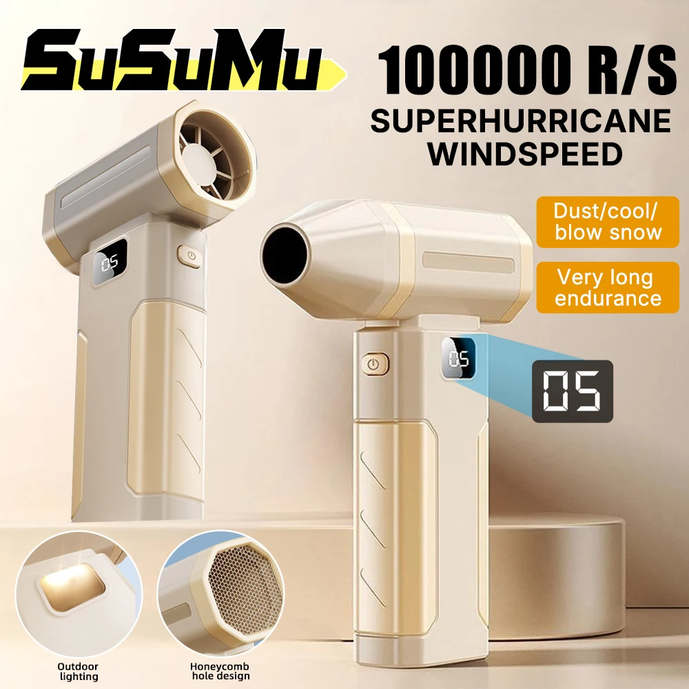 

Мини-воздуходувка 100000 об/мин, жестокий вентилятор, мощный пылесос, турбоструйный вентилятор, тип-C, зарядка, скорость ветра, 52 м/с, электрическая сушилка