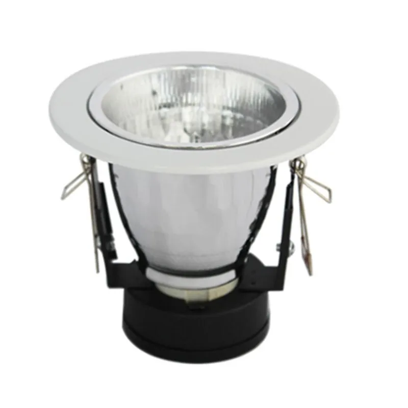 Freies Verschiffen 4 zoll E27 Weiß Runde Einbau Gehäuse Downlight Halter e27