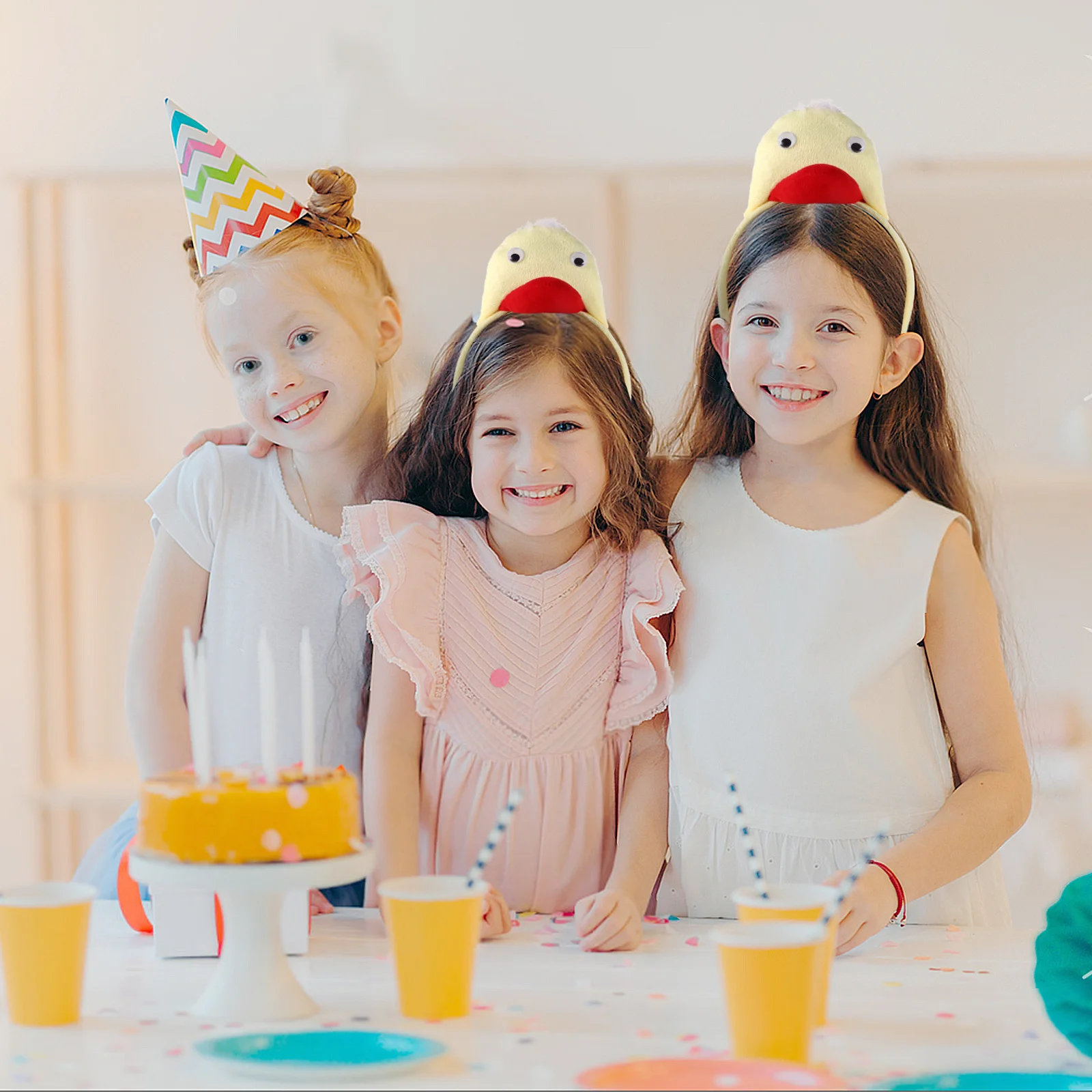 

3 Pcs The Animals Halloween Duck Headbands Farm Ears Kawaii Birthday Dress-up Hair Hoop
