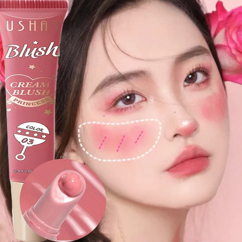 Multi-purpose Liquid Blush Velvet Matte Blusher Face Pigment Waterproof Lasting Easy To Wear Natural Cream Cheek Tint Cosmetics