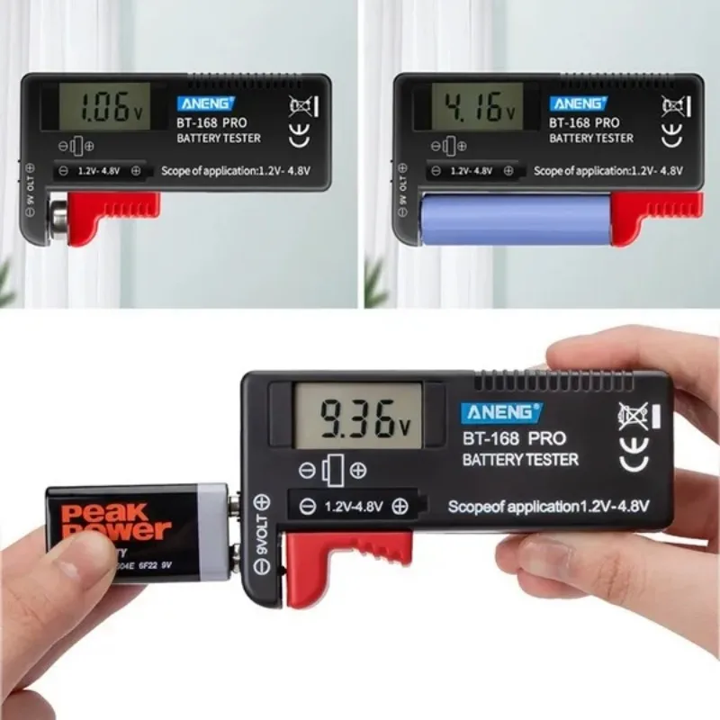Digital Battery Tester Aaa e aa Botão Cell Checker Volt Measure Battery Capacidade Meter Bt168 Pro Bt-168d Bt-168