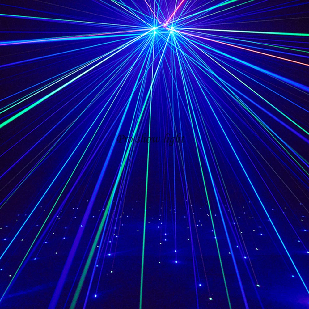 DJ Light Party Light RGB Dynamic Laser Rain Projector Lights DMX Control Stage Laser Light for Disco Wedding Christmas Club Show