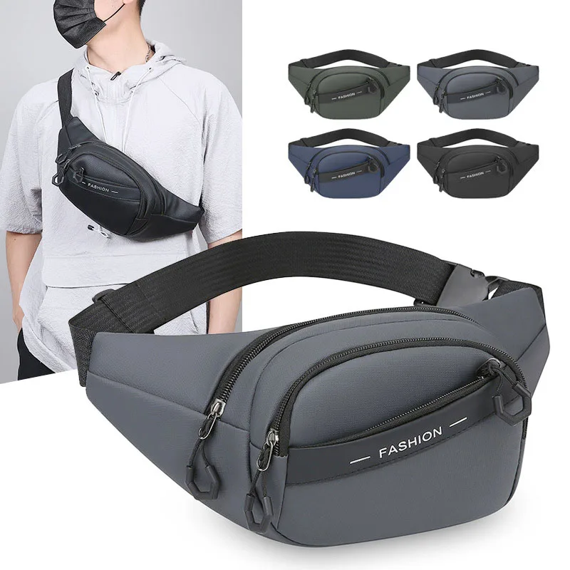 

Waterproof TOP Nylon Waist Pack Bag Lightweight Outdoor Travel Hiking Chest Bag Large Capacity Crossbody Shoulder Sling Bag