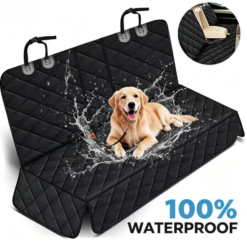 

Dog Car Rear Seat Protective Cover, Waterproof Hammock Pet Seat Cover with Shoulder Strap, Dirt Resistant Travel Mattress Pet Us