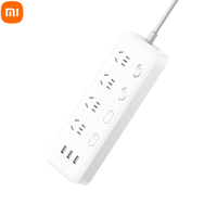 Xiaomi Mijia Power Strip 4 Sockets 4 Individual Switches 3 USB 5V 2.1A Fast Charging Extension Sockets Charger For Smart Phone