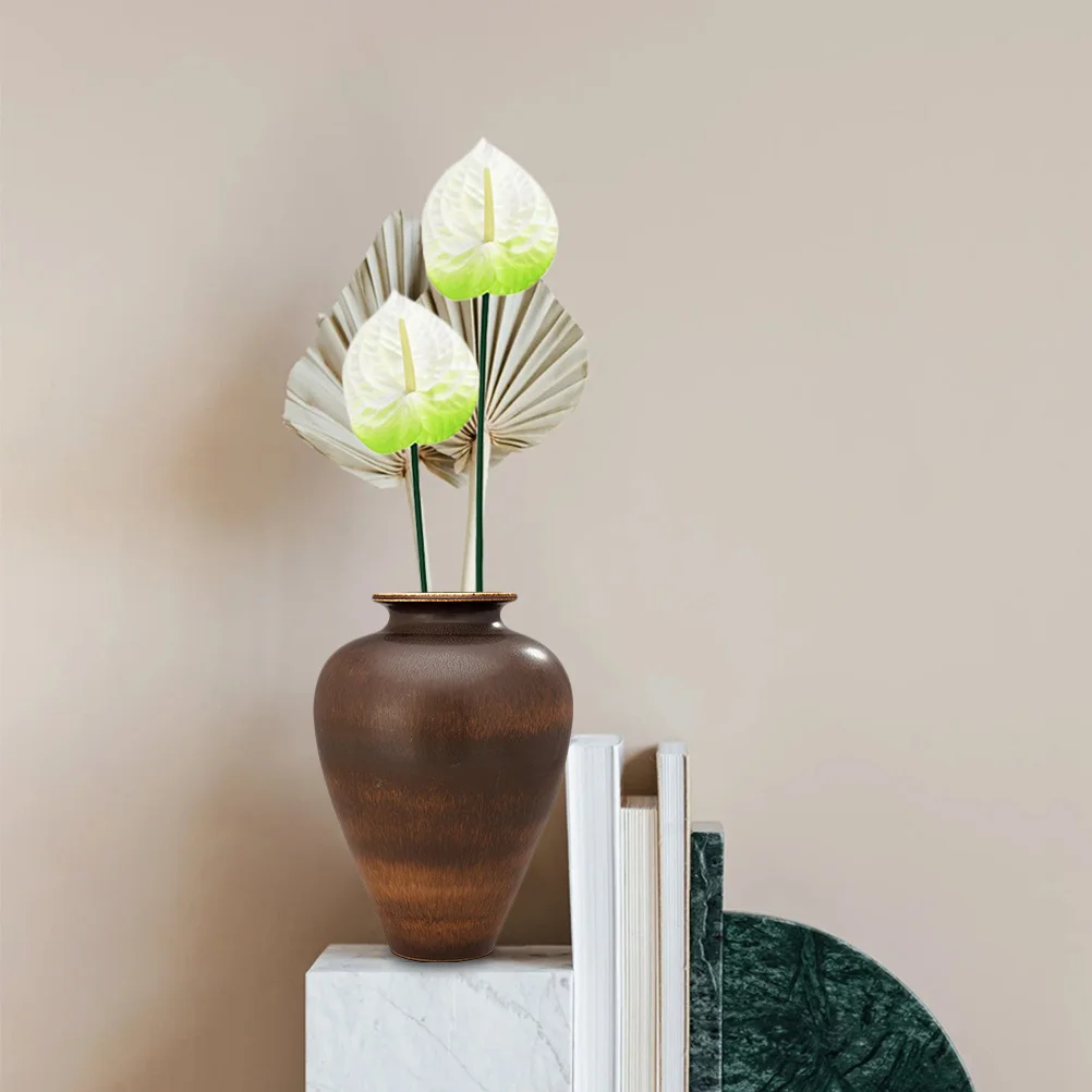 

6Pcs Artificial Anthurium Faux Flowers Realistic Plastic Fake Plants for Home Wedding Event Decoration Centerpiece