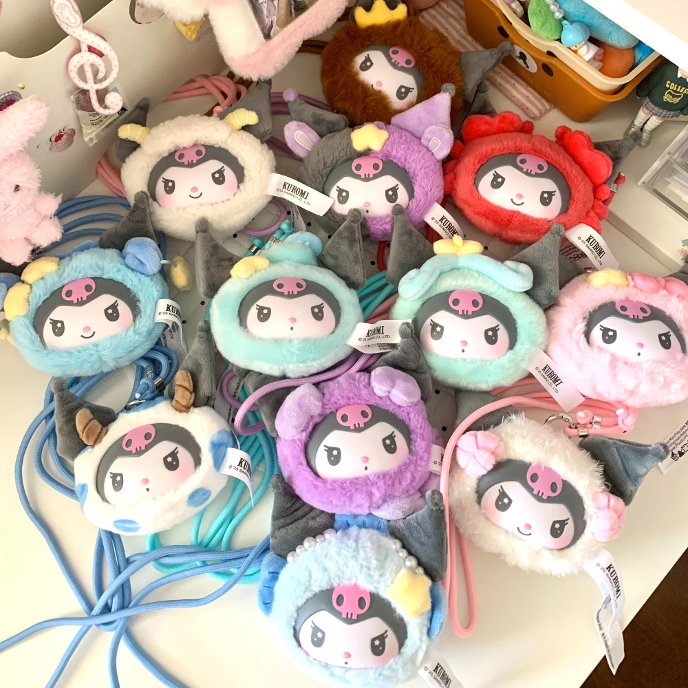 

Sanrio Characters Kuromi Zodiac Kawaii Mystery Box Keychain Blind Box Desktop Surprise Bag Ornament Action Figure Pendant Gifts