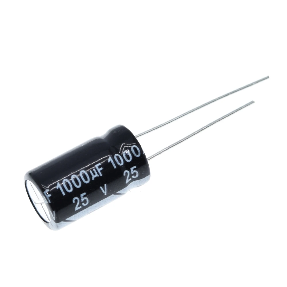 TZT 10PCS Electrolytic capacitors 25V 1000UF 1000UF/25V 10 * 17MM