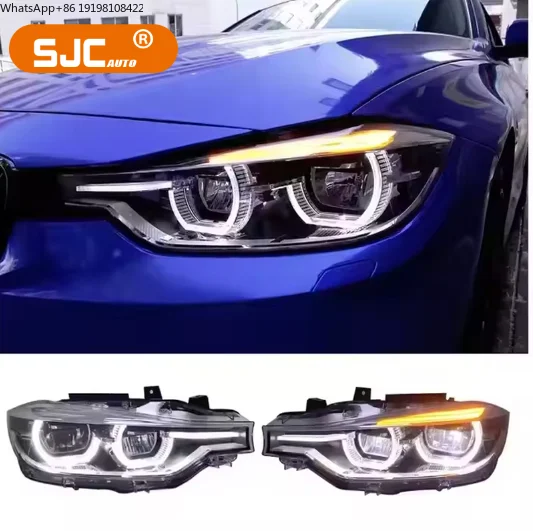 

Фары SJC для BMW F30 F35 F80 3 серии 2012-2018, светодиодные фары с модифицированными поворотниками, передние фонари, установка Plug&Play, оптом