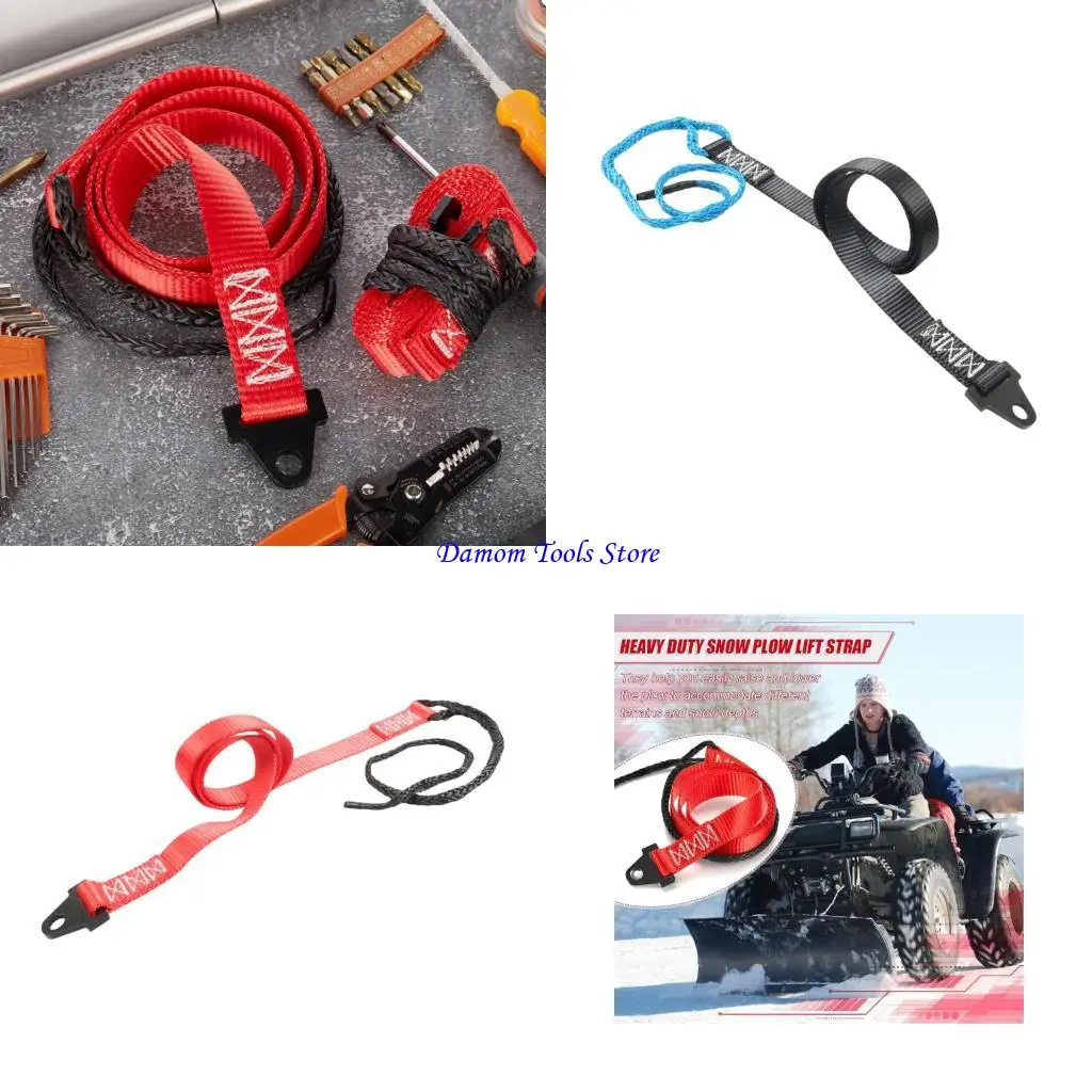 57BE Lift Belt For Snow Plows On ATVs And UTV With Metal Hook And High Tensile Strength Suitable For Prevents Tangling Build