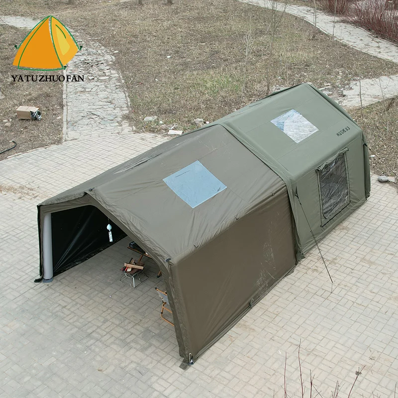 

Large Outdoor Family Tent for Camping Waterproof Oxford Canvas with Air Cotton Glamping Inflatable Feature