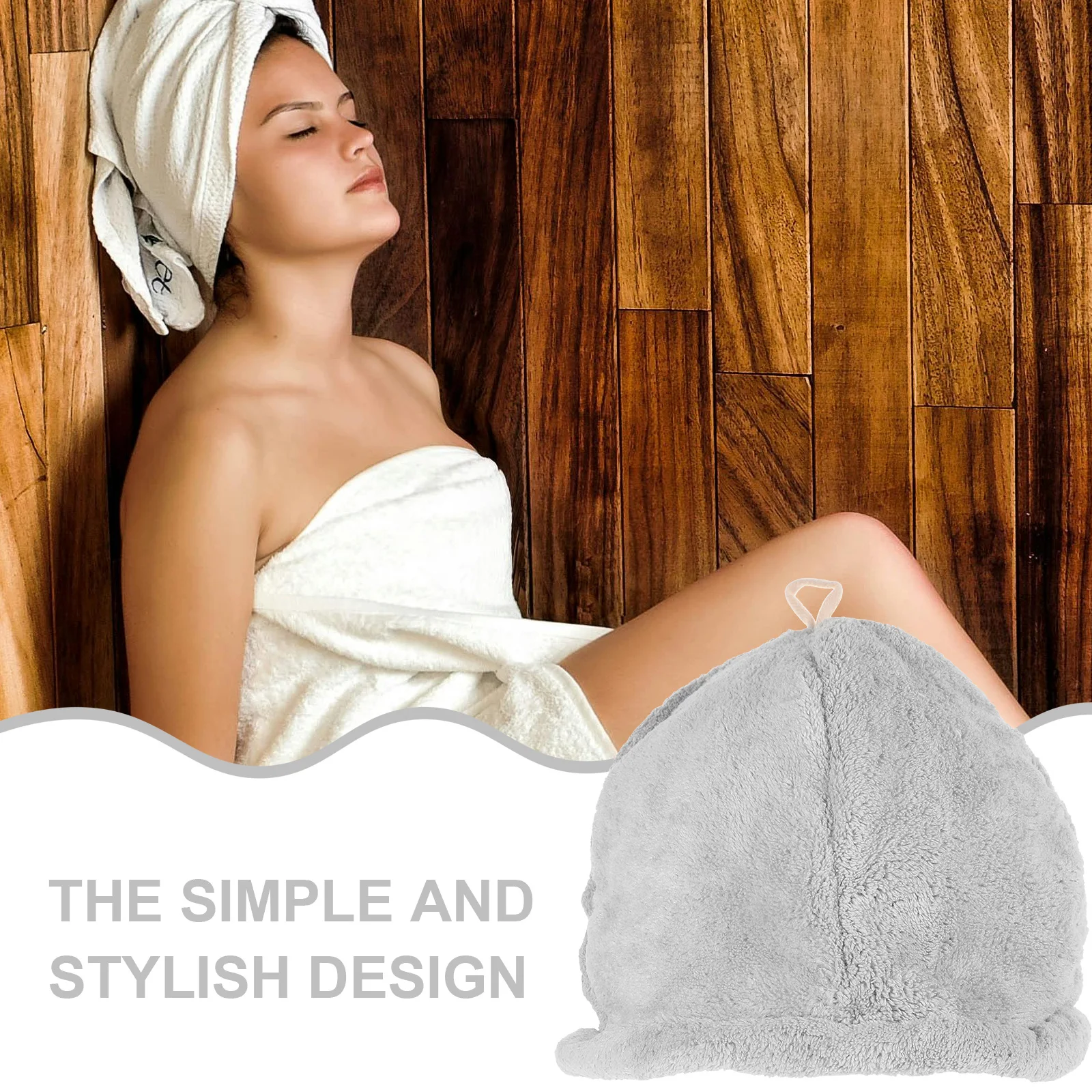 

Coral Fleece Sauna Bath Hat UV Breathable Holes Stylish Design Warmth Shower Cap Men Women Bathroom Supplies