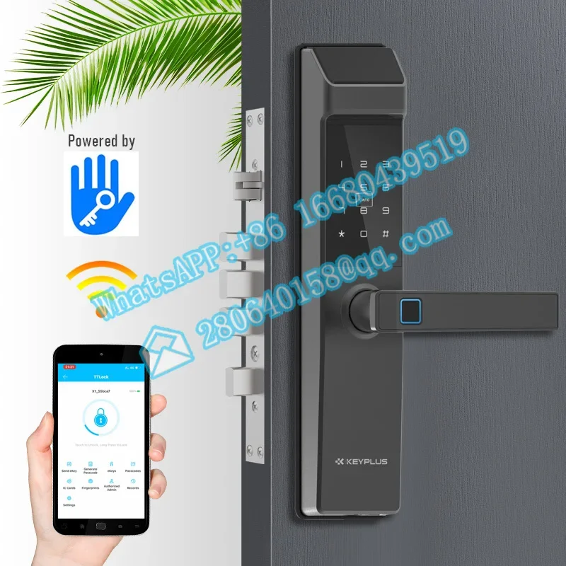 Manufacturer Anti-theft TT Lock Tuya App Electronic Security  and Rental Apartment Smart Door