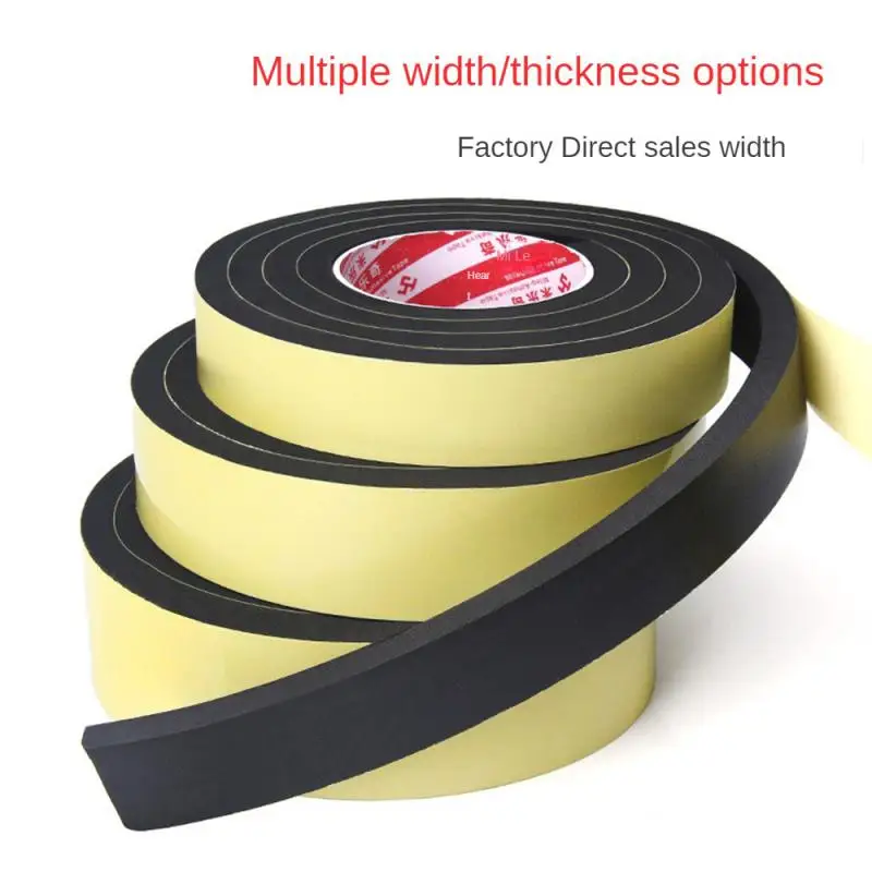 2m Foam Window Sealing Strips Windproof Sound-Proof Door Weather Stripping Dustproof Self-adhesive Tape Door Seam Sealing Strip