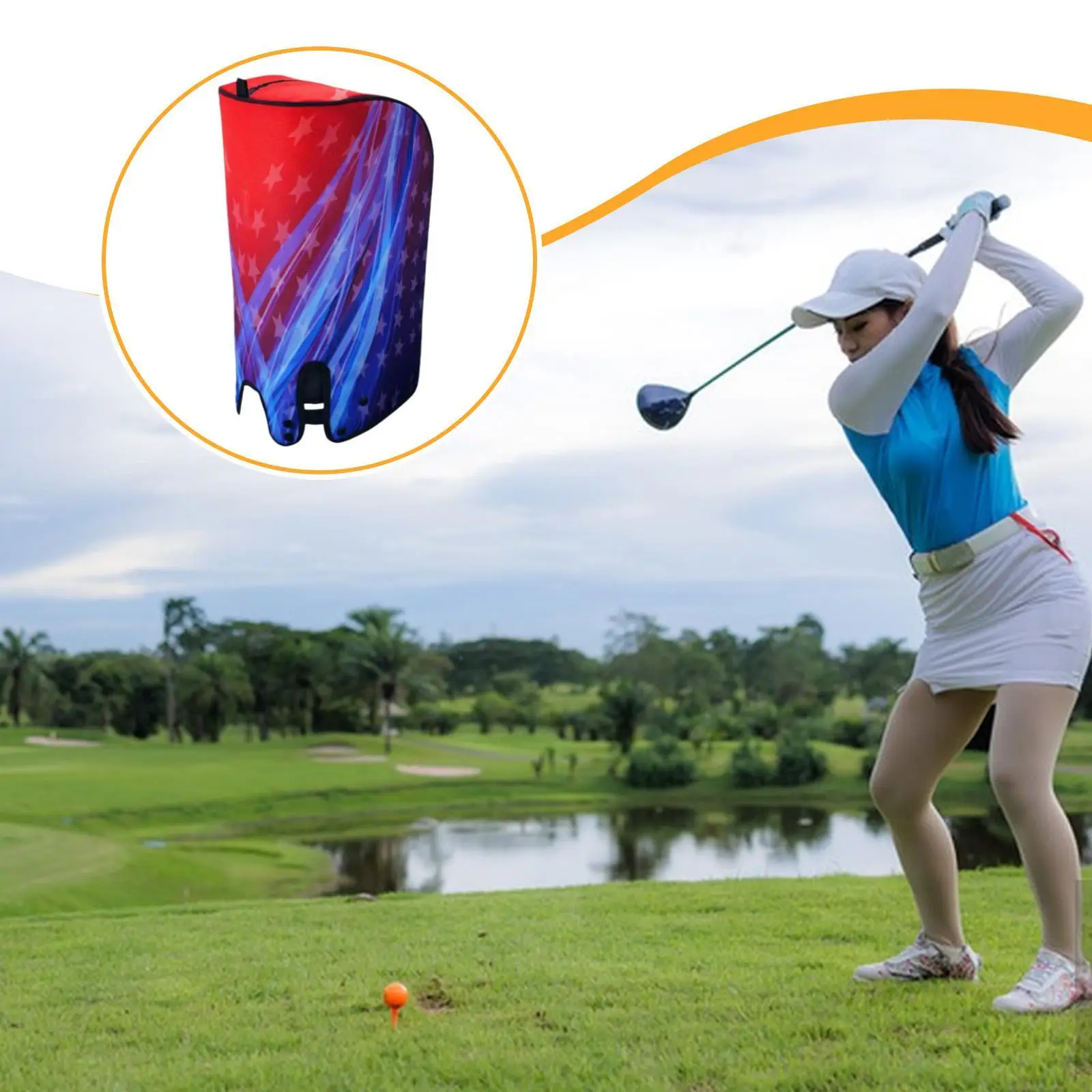 

Golf Bag Hood Rain Cover Waterproof Dustproof Protection Portable for Sunday Golf Stand Cart Bags