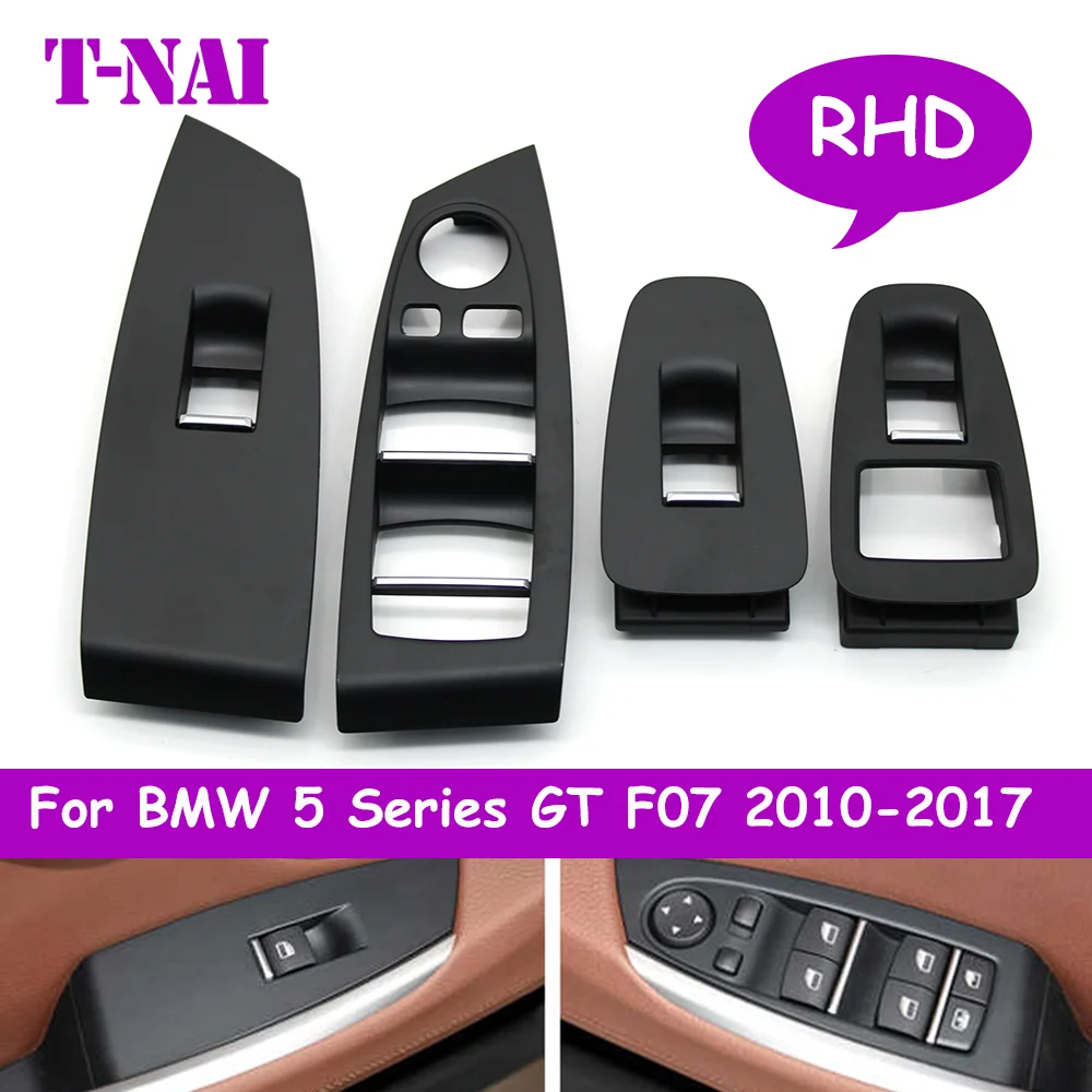 RHD F07 Car Interior Left Right Rear Door Window Lifter Switch Cover Panel Trim For BMW 5 Series GT 2010-2017 51417234802