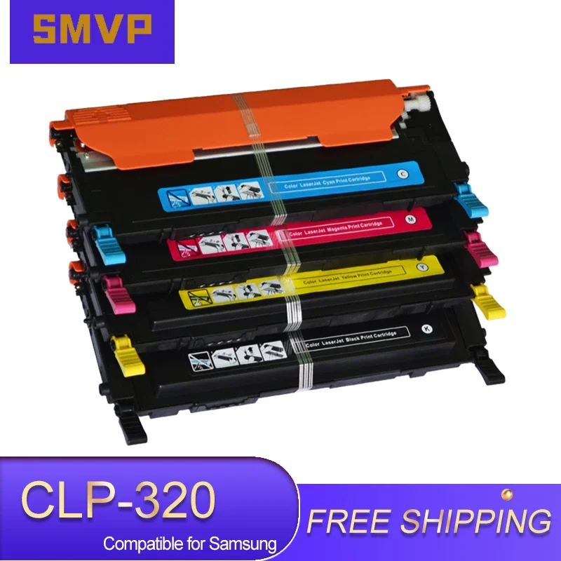 Full Refillable Toner Cartridge Compatible For Samsung CLP-320/321N/325/325W/326/326W High Definition Printer