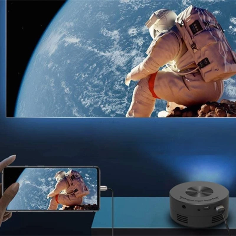 

R1WD Video Projection Home Theatre Support 1080p USB Sync Screen Kids YT200