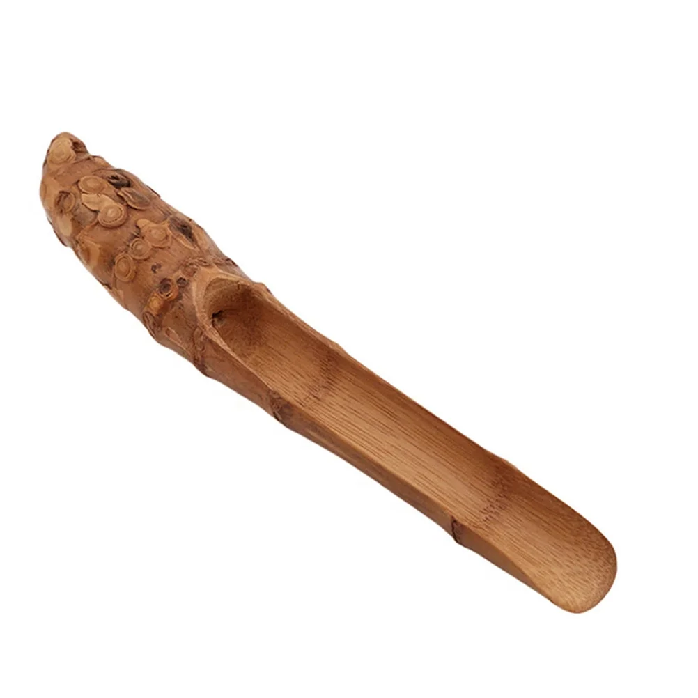 

Bamboo Spoon Tea Scoop Handmade Root Carving Lightweight For Salt Coffee Flour Bath Tea Shovels Bamboo Scoops Household