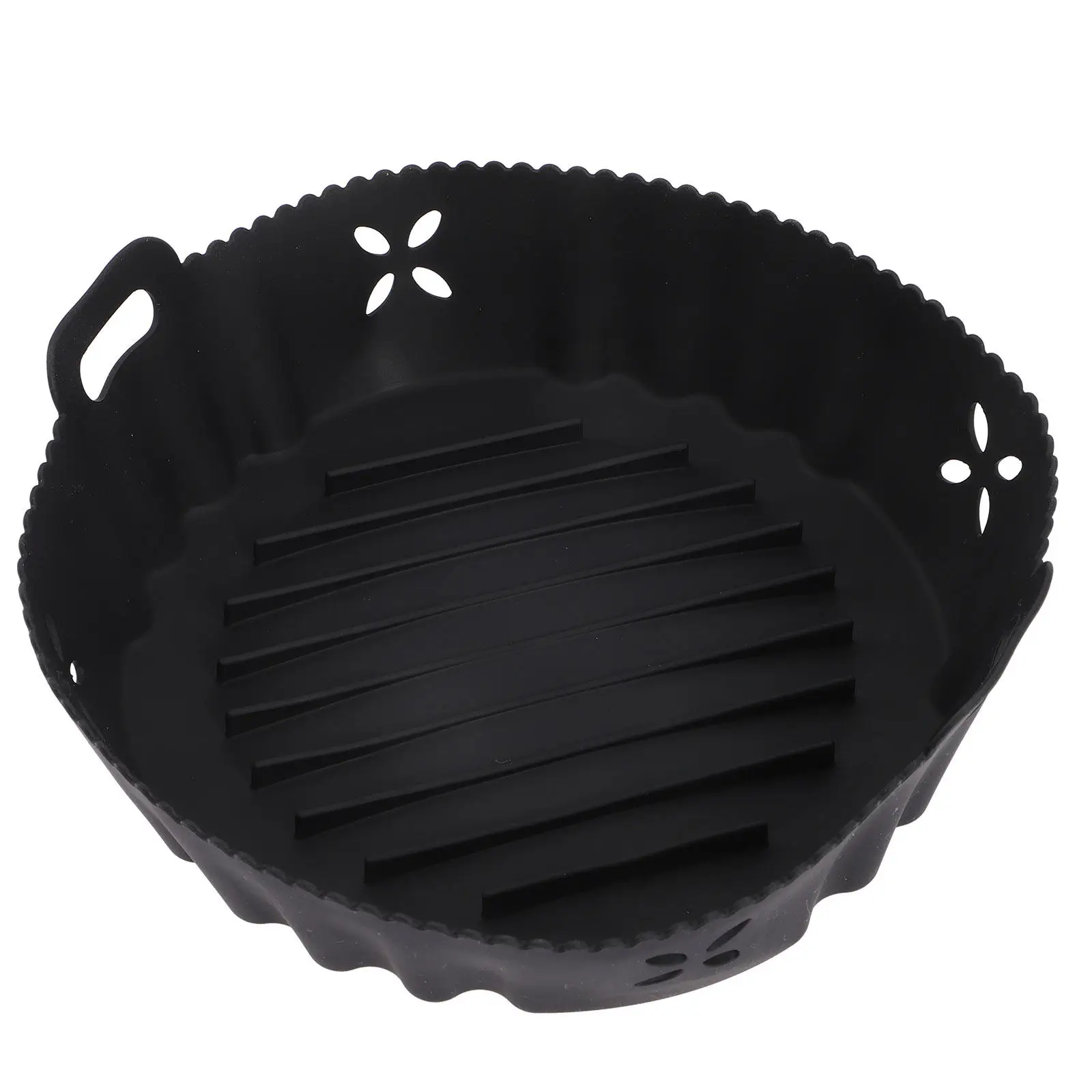 Forro de Silicone Antiaderente para Fritadeira a Ar, Reutilizável, Resistente ao Calor, Tapete para Cozinhar e Assar, Lavável na Máquina de Lavar Louç
