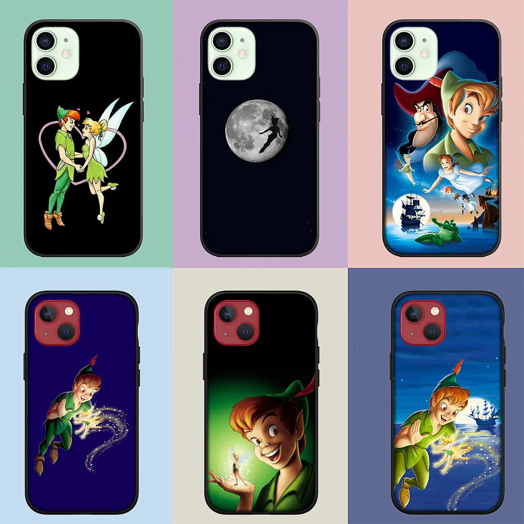 Peter Pan Phone Cover Case for iPhone 16 15 14 13 12 Mini Pro XS Max X XR 7 8 Plus + 16+ Soft Casing