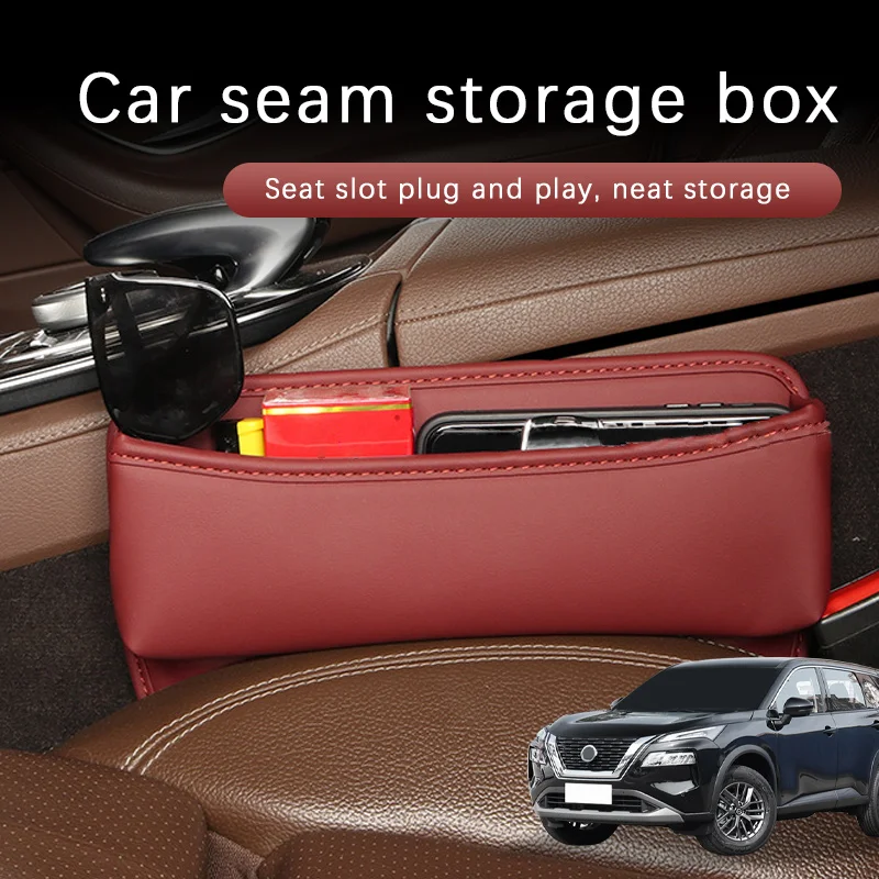 

Car Seat Gap Storage Box Driver Front Auto Seat Gap Filler Organizer Wallet Keys Card Storage Box For Nissan Rogue