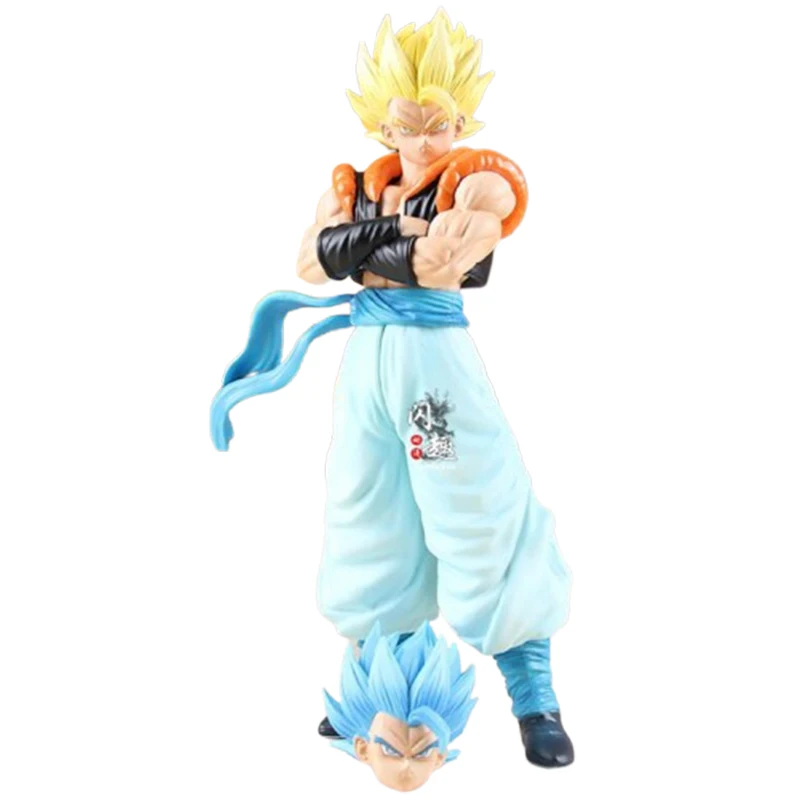 Dragon Ball Z 30cm Figuras Gogeta Action Figure with Two Heads DBZ Manga Figurine Anime GK Statue Model Doll Peripheral Toy Gift