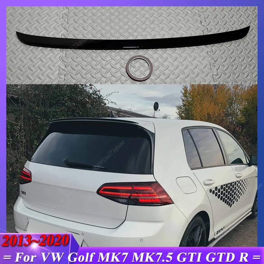 

Для Volkswagen VW Golf 7 7,5 MK7 MK7.5 GTI GTD R 2013-2020 ABS хэтчбек хвостовое крыло черный TCR задний спойлер на крышу крыло комплект кузова