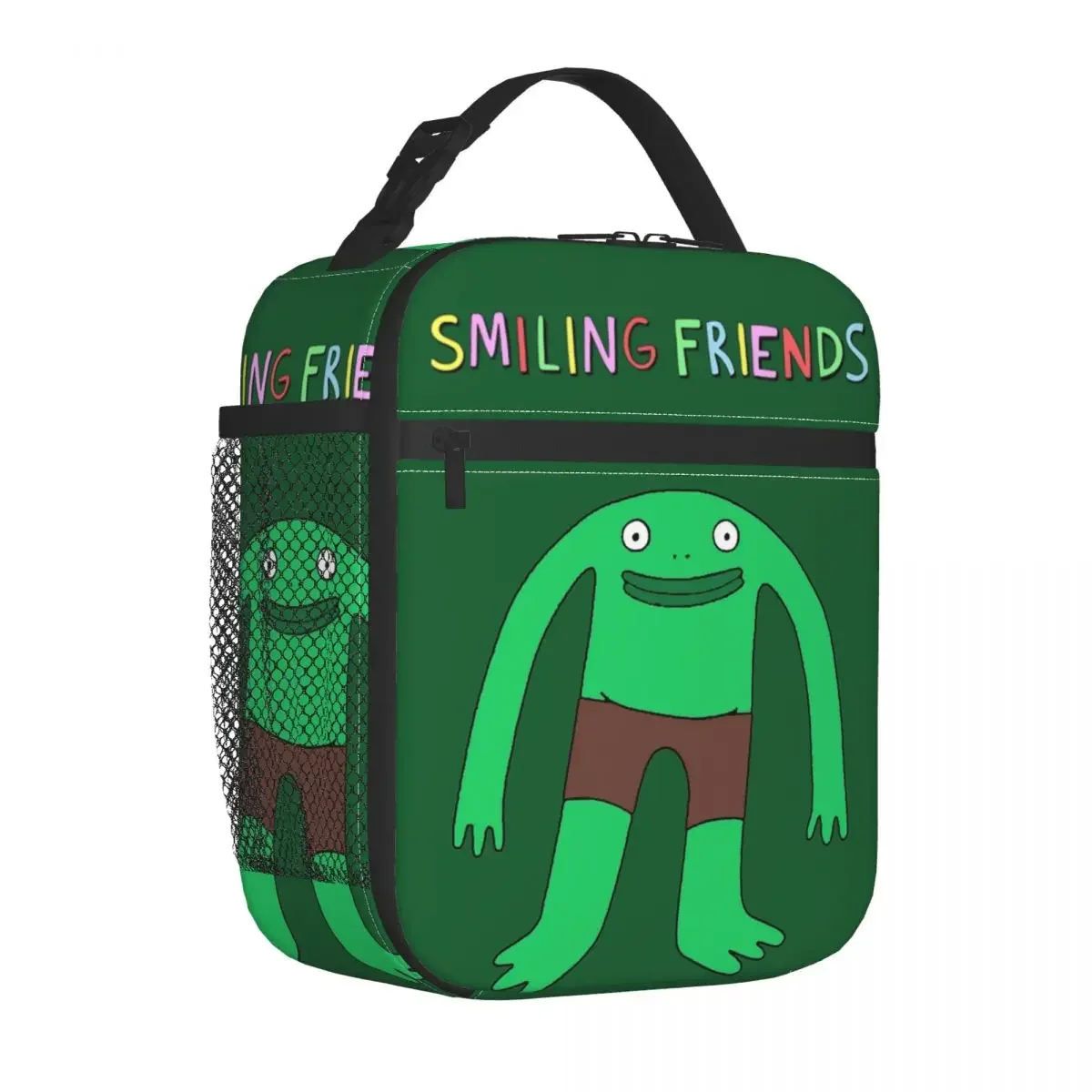 

Smiling Friends Mr. Frog Insulated Lunch Bag Portable Lunch Container Cooler Bag Tote Lunch Box College Outdoor Men Women