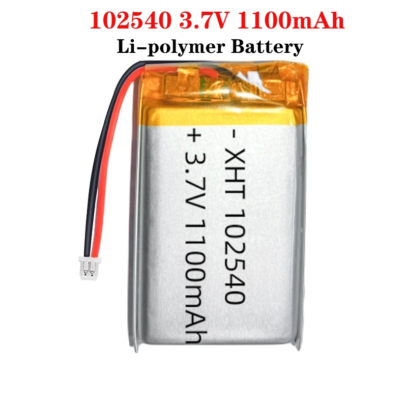 

1-4pcs 102540 Battery 1100mAh 3.7V Lithium Polymer Battery for Smart Watch Flashlight Electric Toy Speaker Beauty Equipment